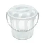 STRIPE BUCKET NO.5 WITH LID CLEAR